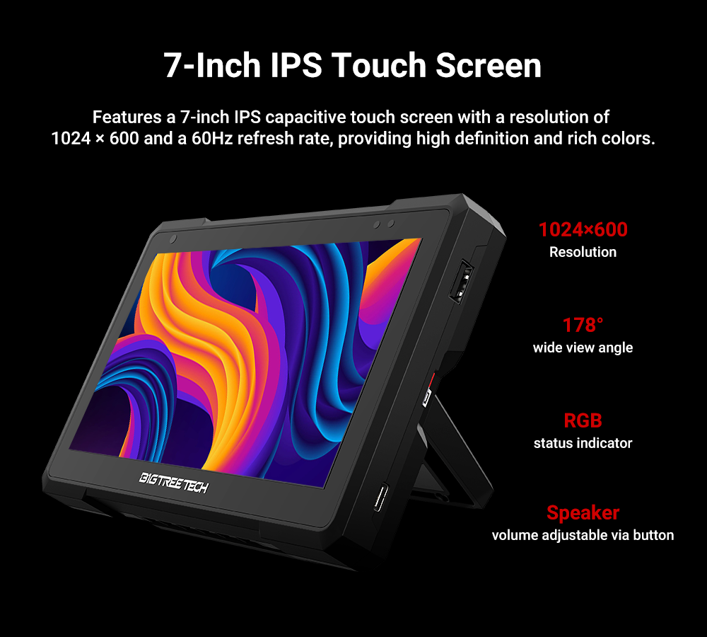 شاشة BIGTREETECH Pad 7 IPS تعم - مراجعة Klipper Pad 7 Inch وسعره