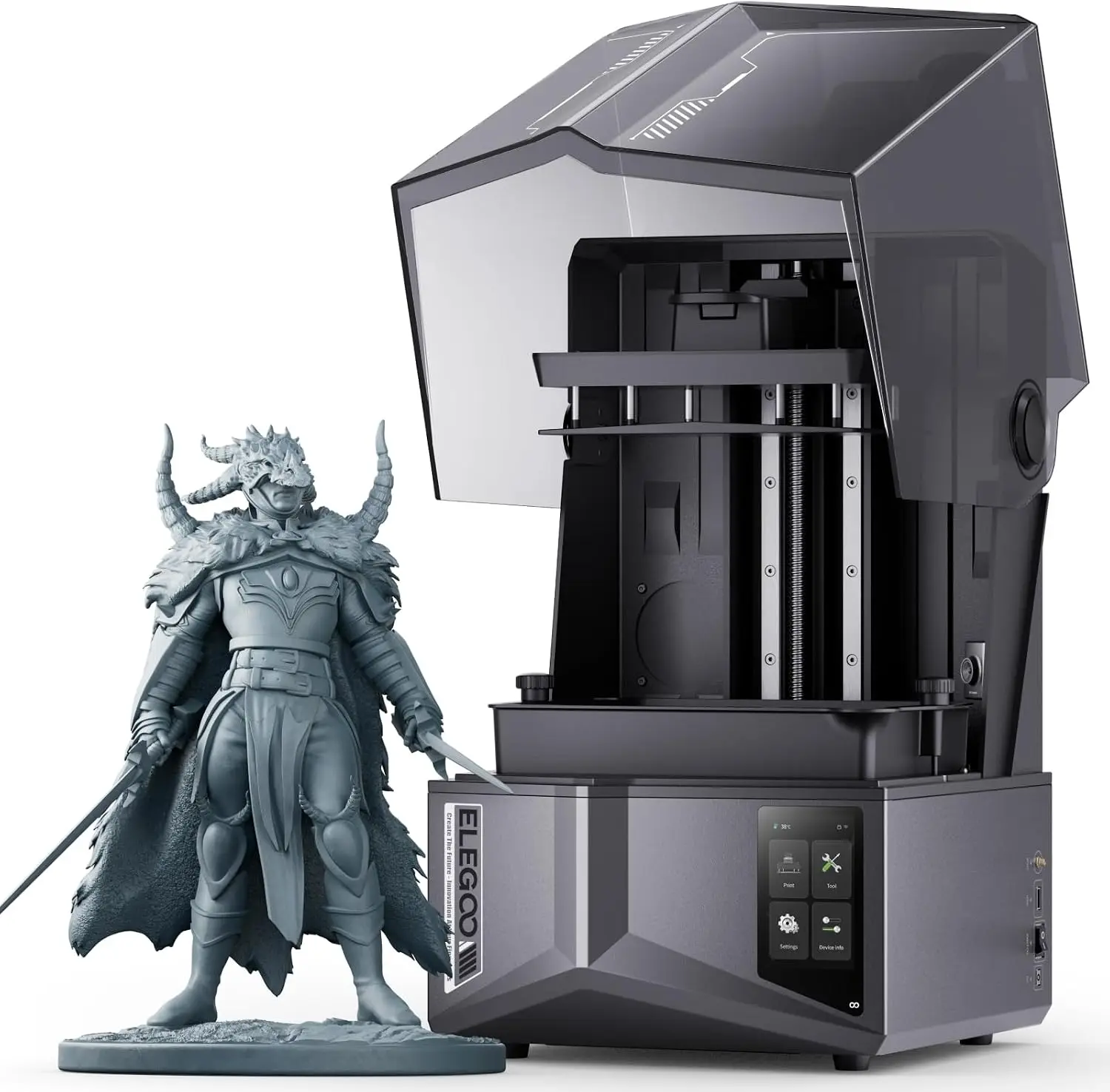 طابعة ثلاثية الأبعاد ساتورن 4  - مراجعة 12K Monochrome Lcd Resin 3D Printer وسعره